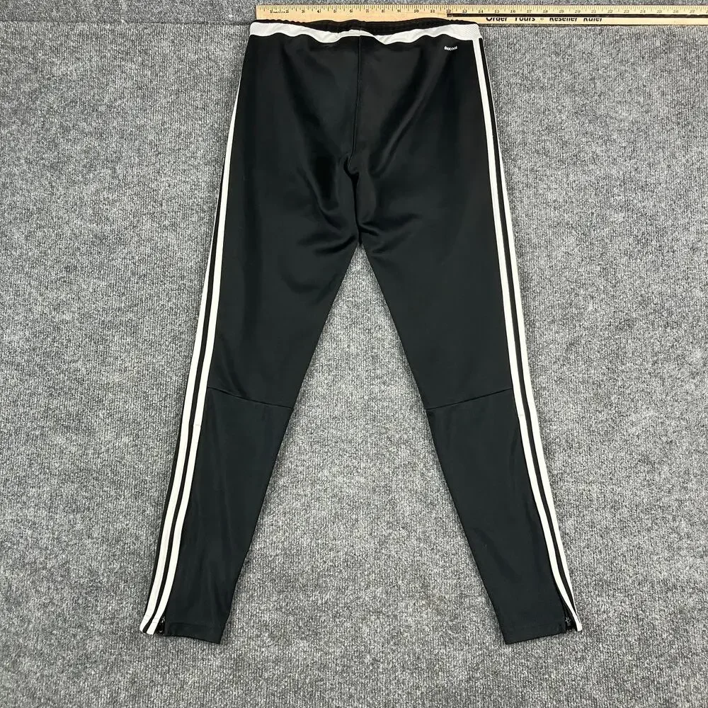 Adidas Joggers Mens Size S Black ClimaCool Striped Athletic Tapered‎ Sweatpants